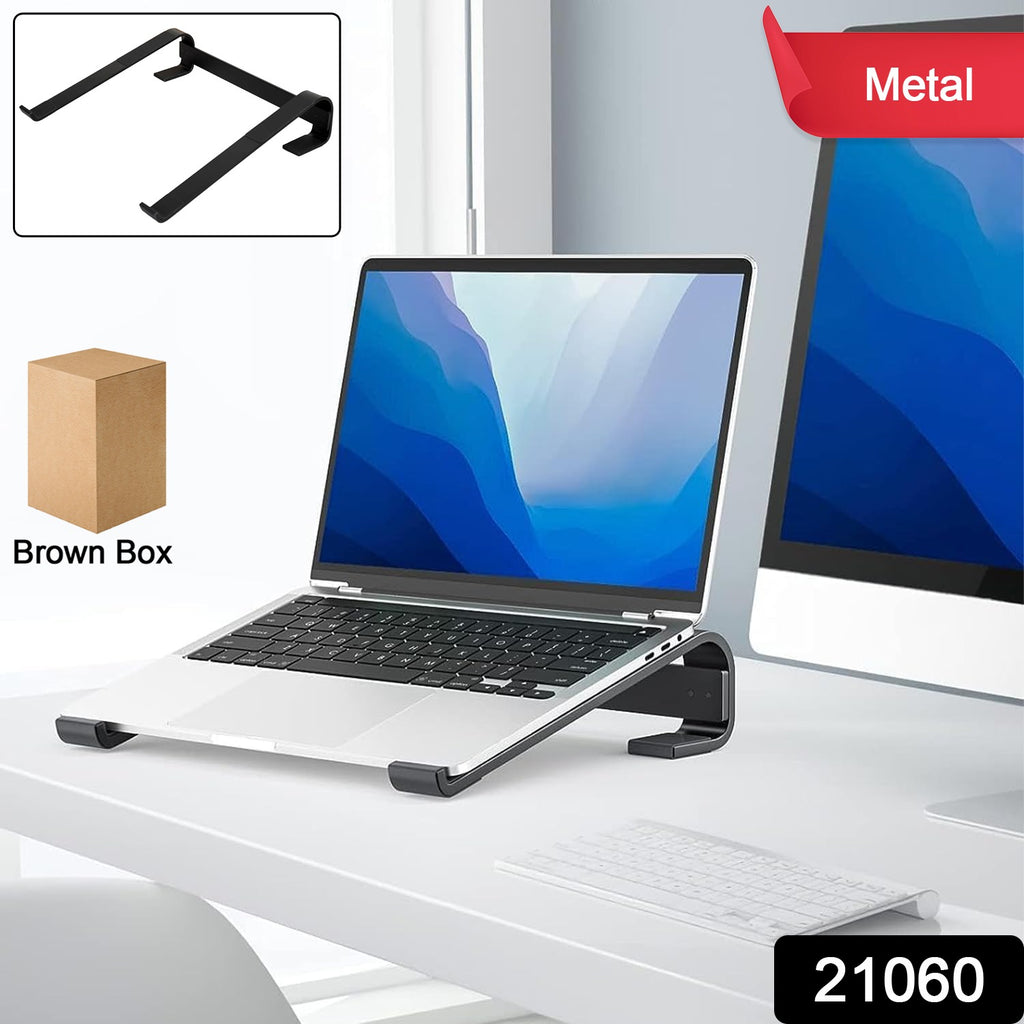 Metal Laptop Stand for Desk – Ergonomic Non-Slip Riser – ElecMart India