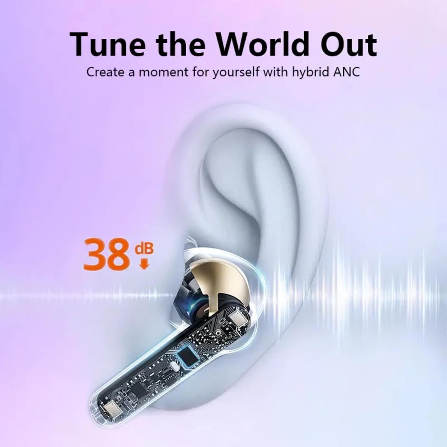 TWS Wireless Earbuds with Mic for Calls and Music